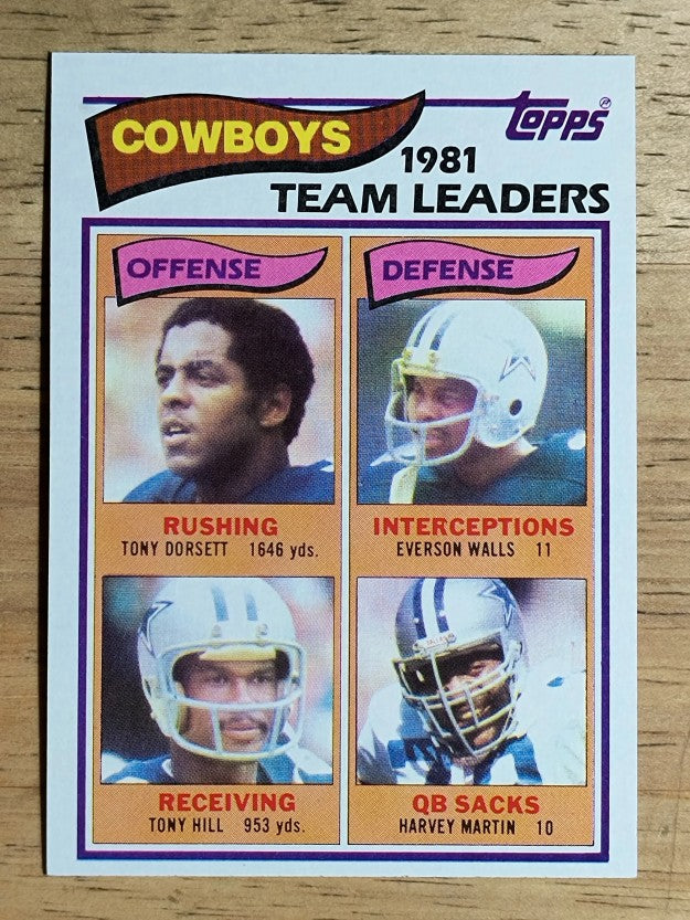 1982 Topps #307 Cowboys TL/Tony Dorsett/Tony Hill/Everson Walls/Harvey Martin