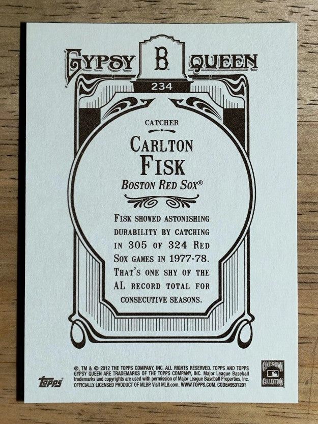 2012 Topps Gypsy Queen #234 Carlton Fisk