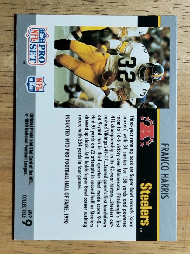 1990 Pro Set Super Bowl MVP's #9 Franco Harris