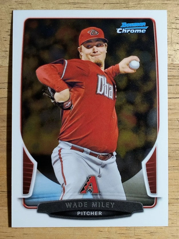 2013 Bowman Chrome #86 Wade Miley