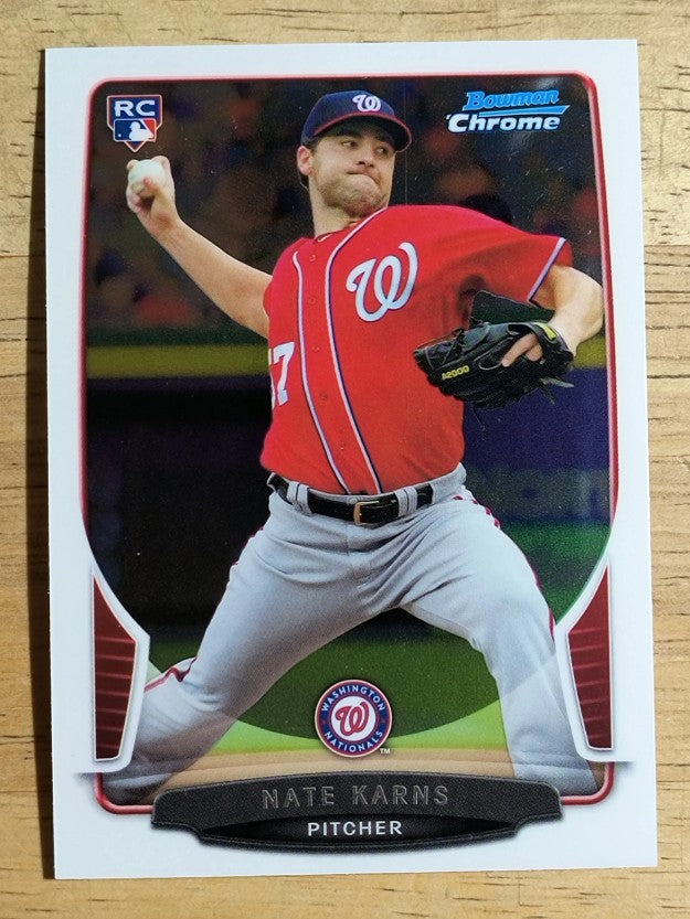 2013 Bowman Chrome #115 Nate Karns RC