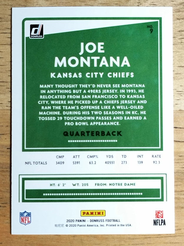 2020 Donruss #9 Joe Montana