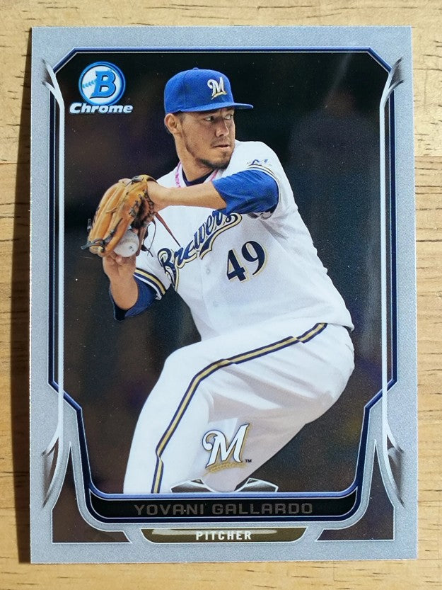 2014 Bowman Chrome #58 Yovani Gallardo