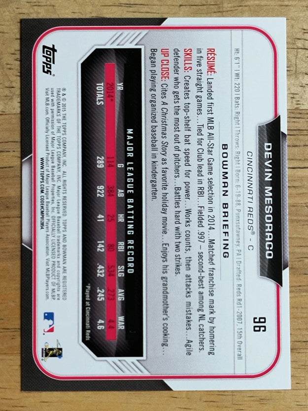 2015 Bowman #96 Devin Mesoraco