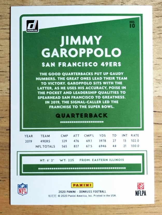 2020 Donruss #10 Jimmy Garoppolo