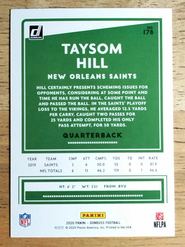 2020 Donruss #178 Taysom Hill