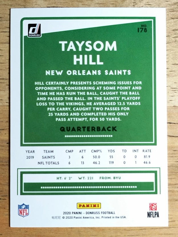 2020 Donruss #178 Taysom Hill