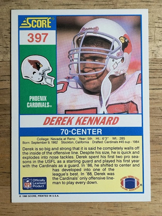 1990 Score #397 Derek Kennard