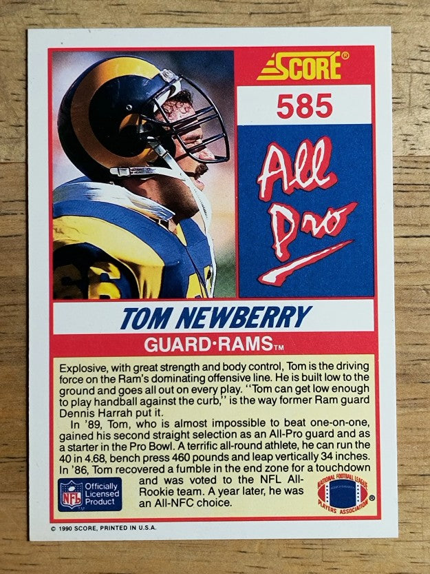 1990 Score #585 Tom Newberry AP