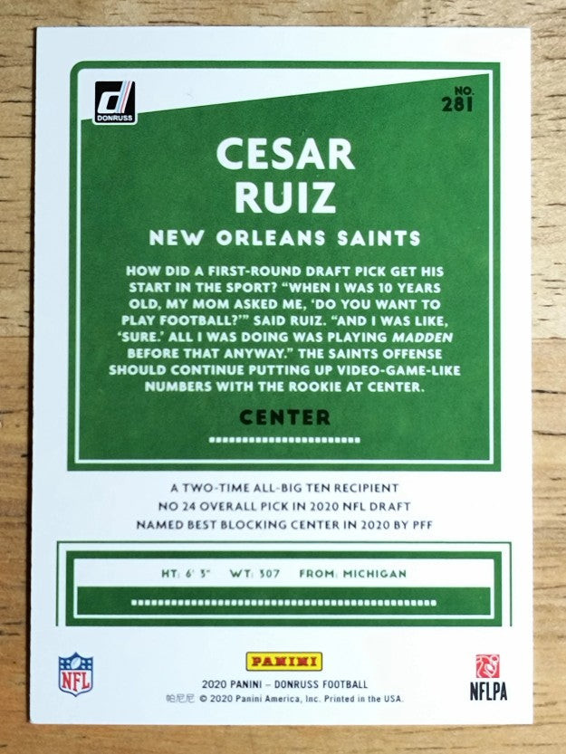 2020 Donruss #281 Cesar Ruiz RC