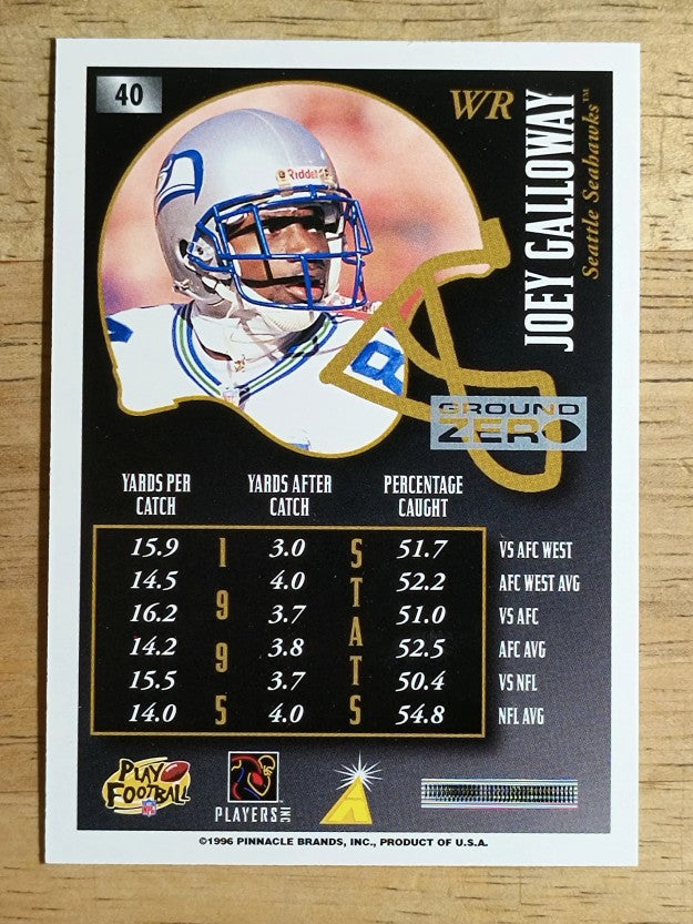 1996 Summit Ground Zero #40 Joey Galloway