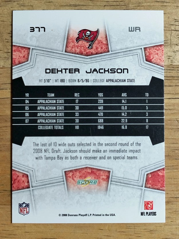 2008 Score #377 Dexter Jackson RC
