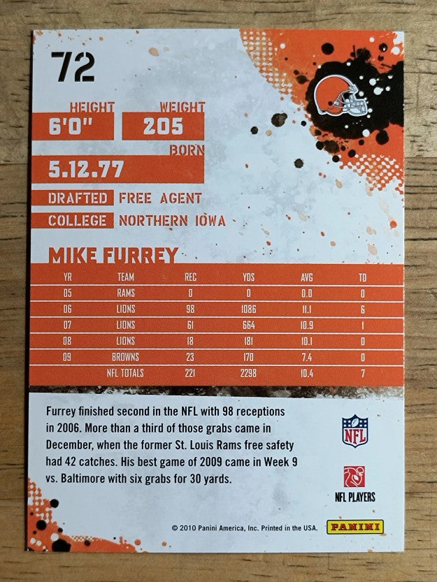 2010 Score #72 Mike Furrey