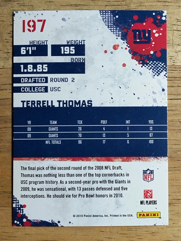 2010 Score #197 Terrell Thomas