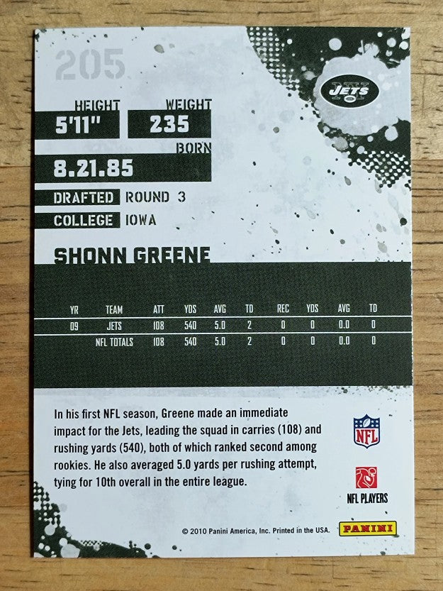 2010 Score #205 Shonn Greene