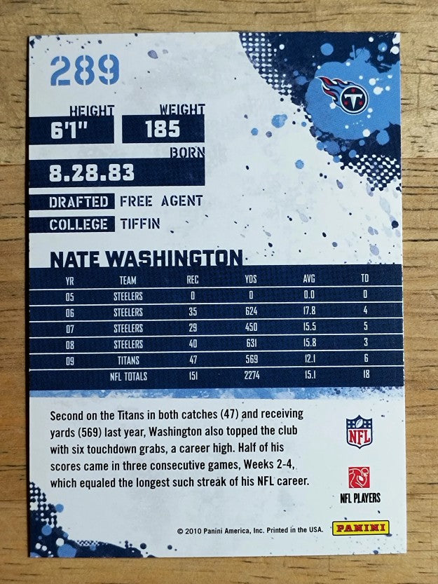 2010 Score #289 Nate Washington