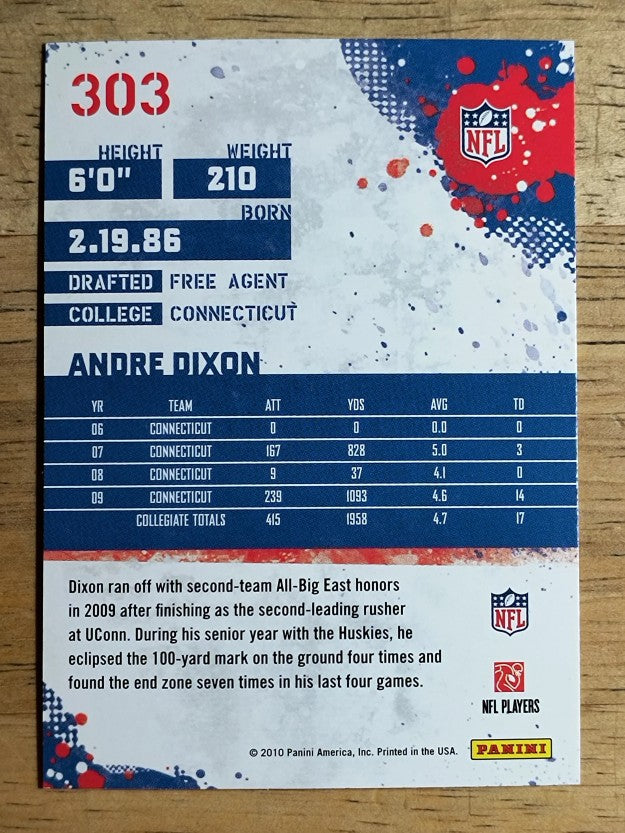 2010 Score #303 Andre Dixon RC