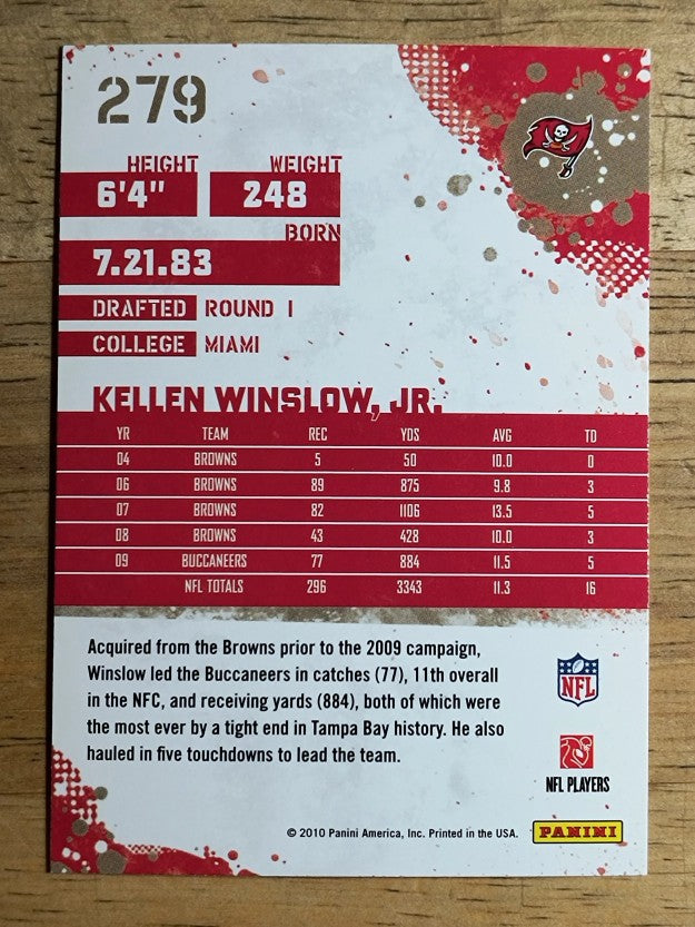 2010 Score Glossy #279 Kellen Winslow Jr.
