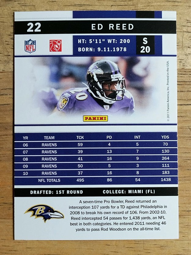 2011 Score #22 Ed Reed