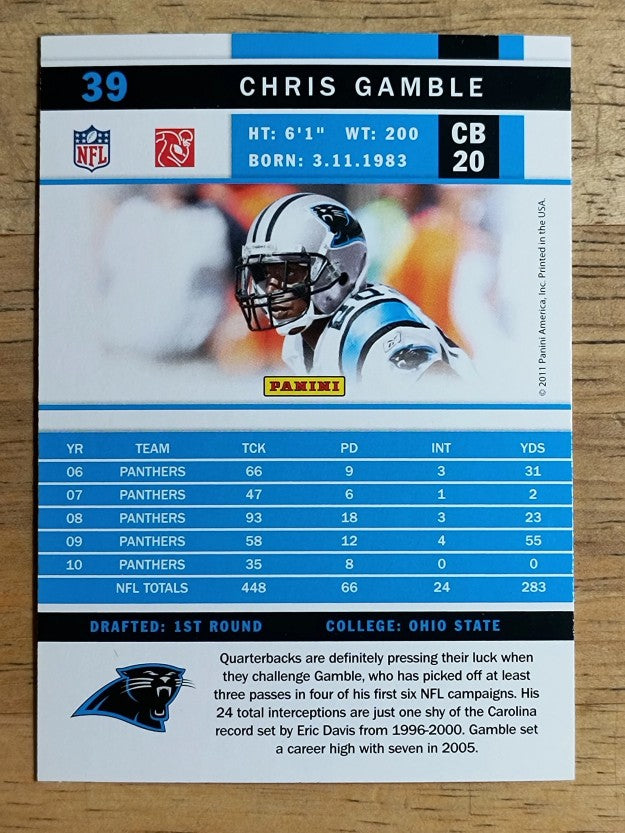 2011 Score #39 Chris Gamble