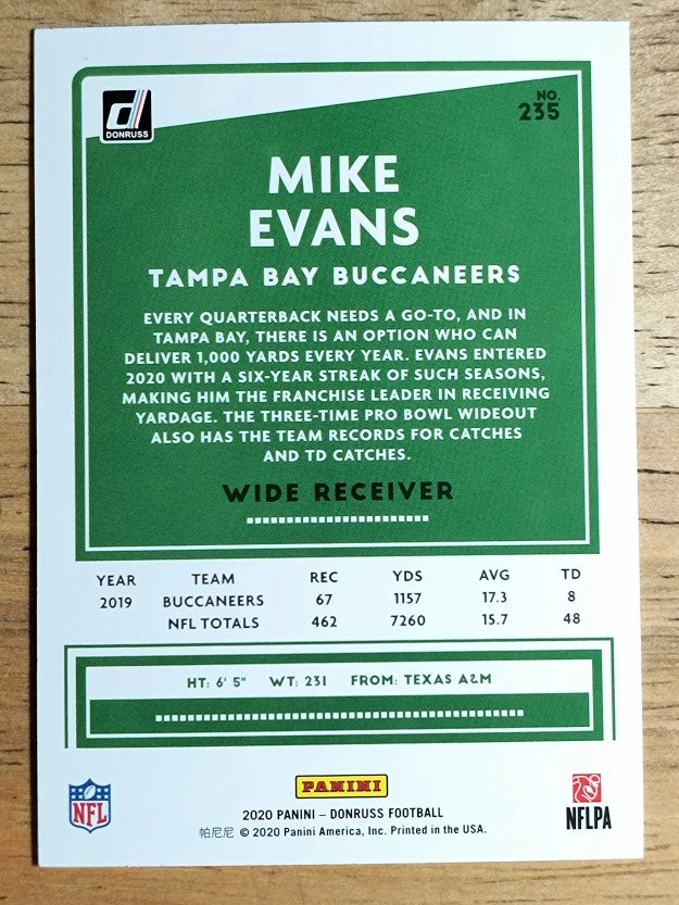 2020 Donruss #235 Mike Evans
