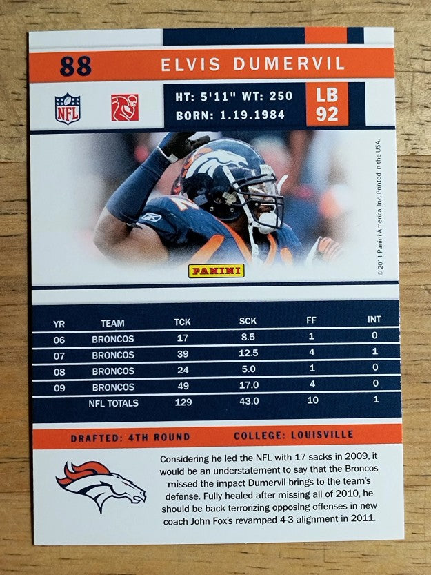 2011 Score #88 Elvis Dumervil