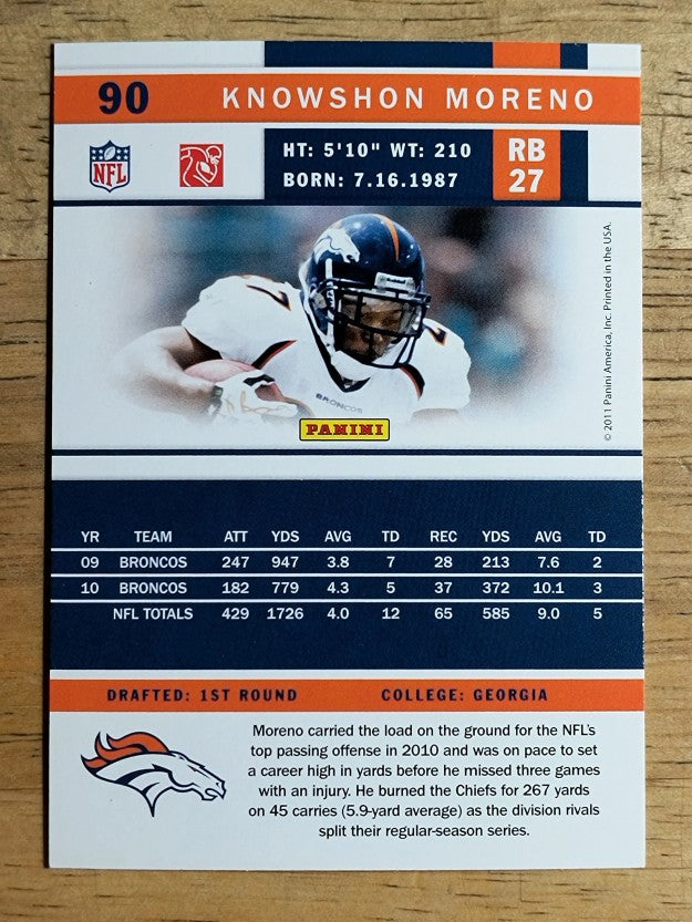2011 Score #90 Knowshon Moreno