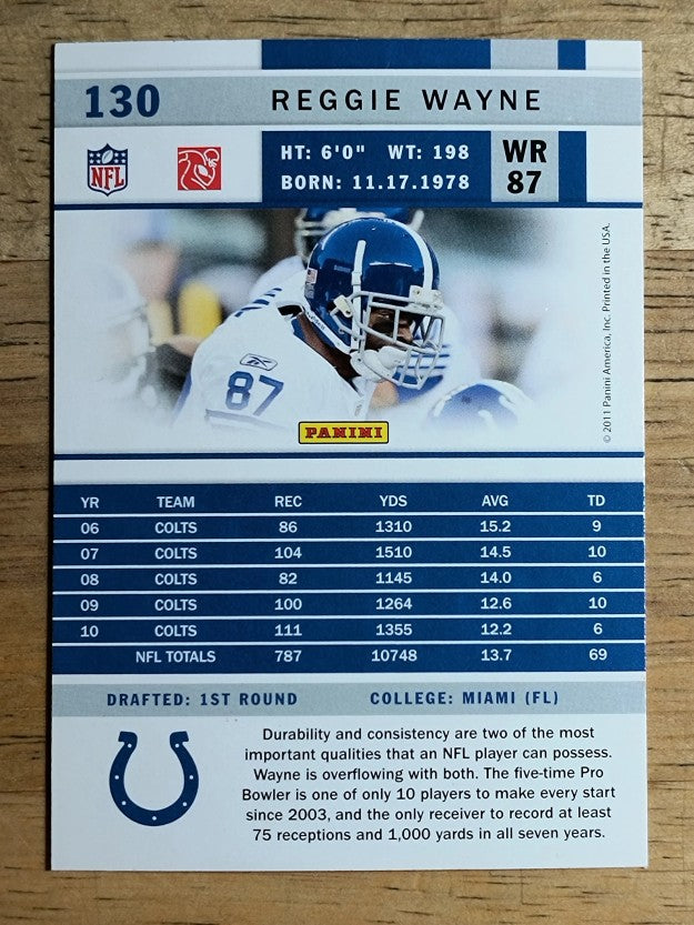 2011 Score #130 Reggie Wayne