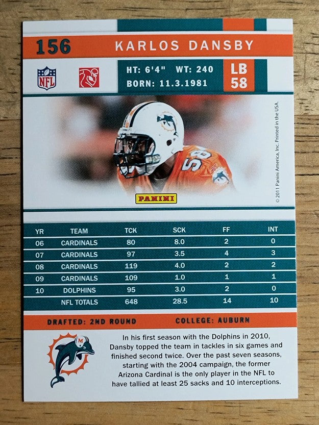 2011 Score #156 Karlos Dansby