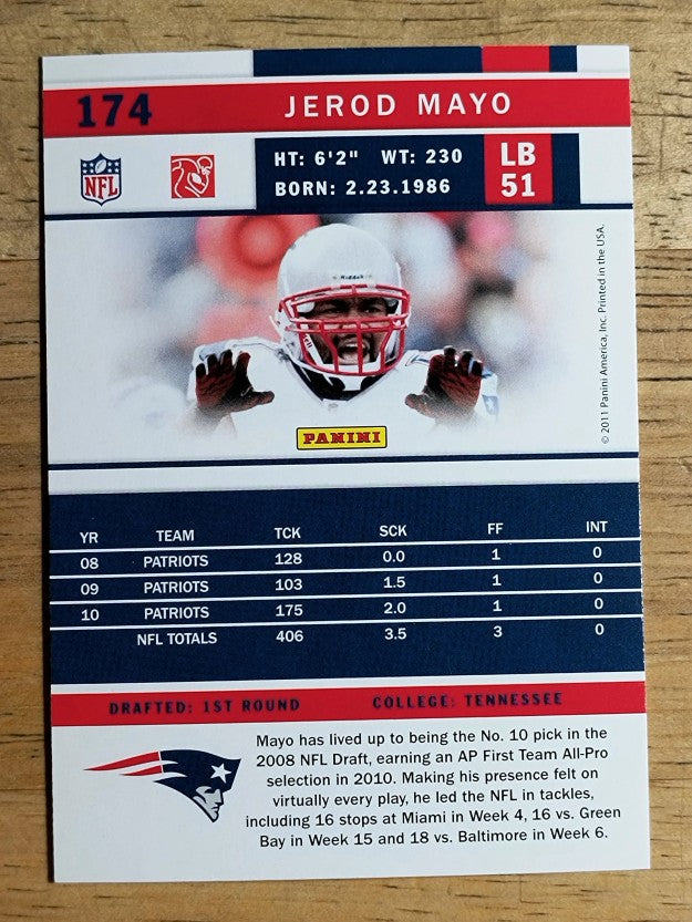 2011 Score #174 Jerod Mayo