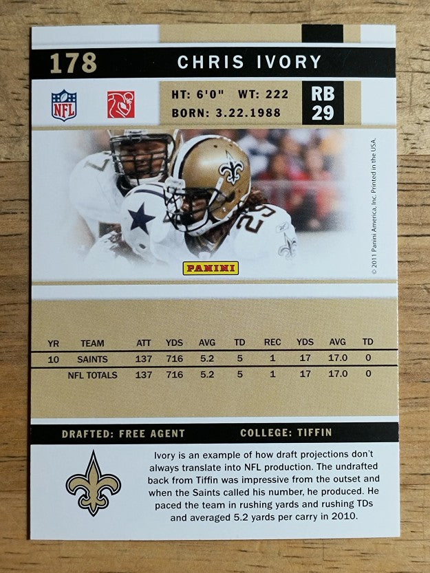2011 Score #178 Chris Ivory