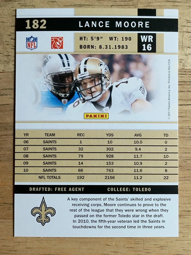2011 Score #182 Lance Moore