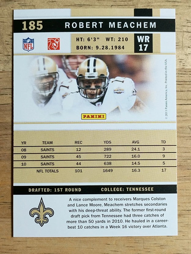 2011 Score #185 Robert Meachem
