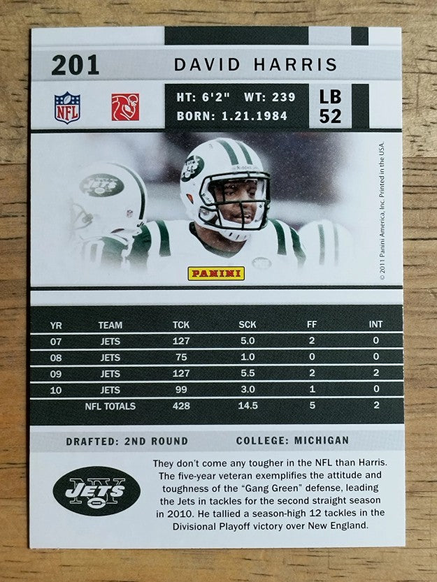 2011 Score #201 David Harris