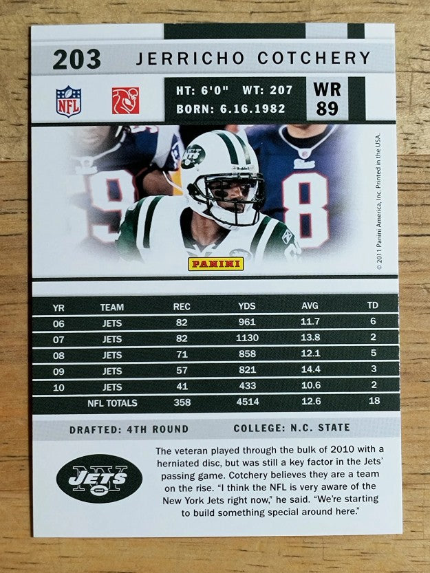 2011 Score #203 Jerricho Cotchery