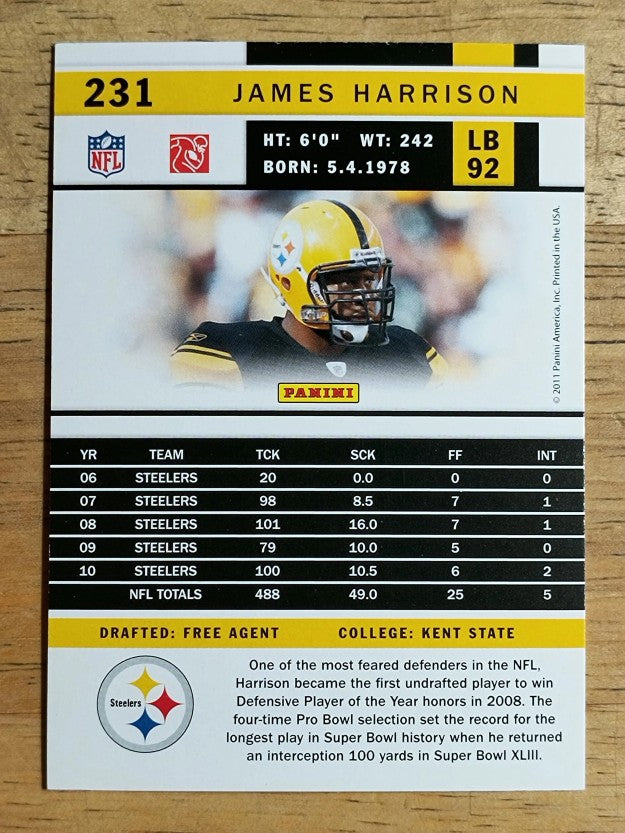 2011 Score #231 James Harrison