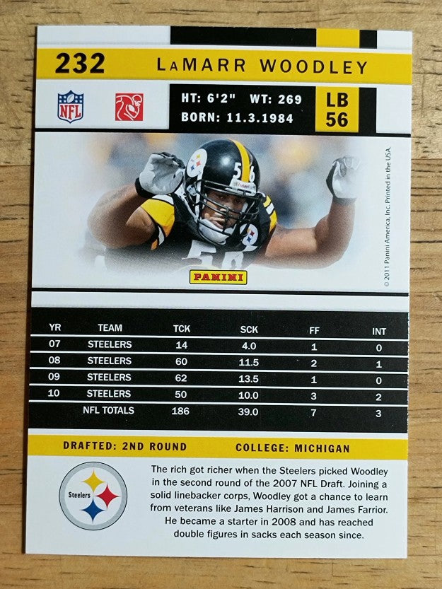 2011 Score #232 LaMarr Woodley
