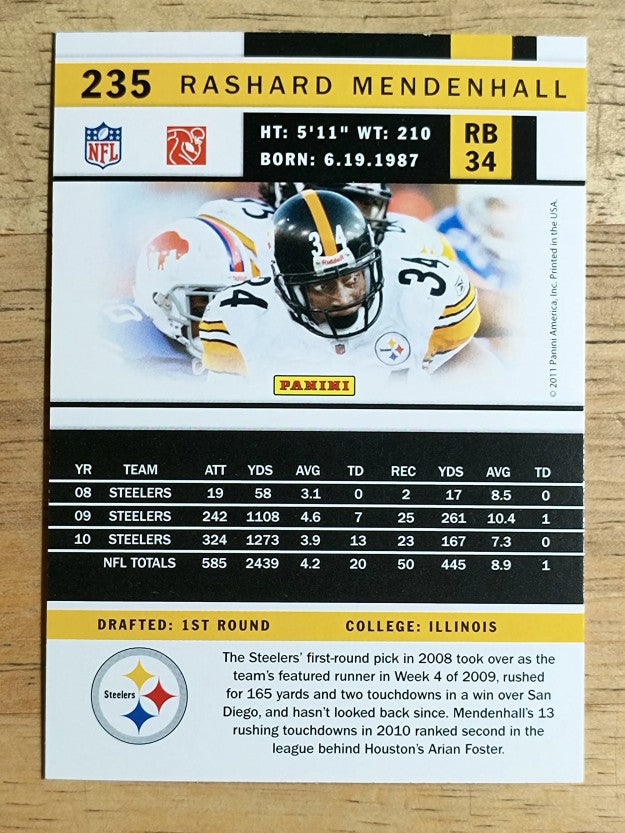 2011 Score #235 Rashard Mendenhall