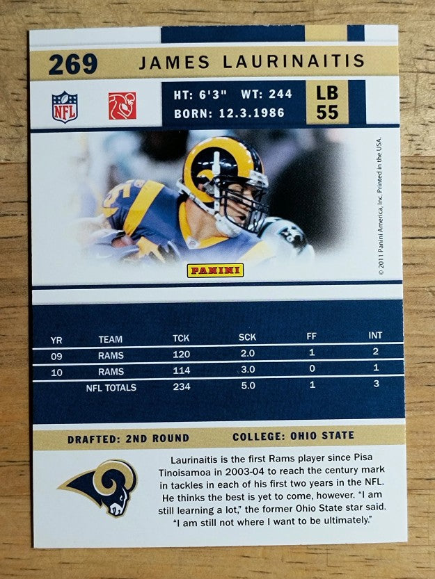 2011 Score #269 James Laurinaitis