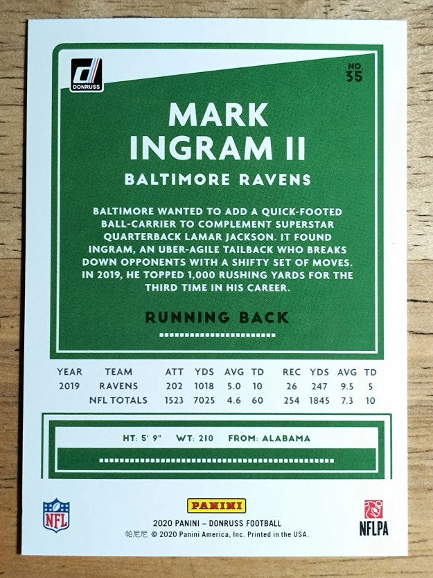 2020 Donruss #35 Mark Ingram II