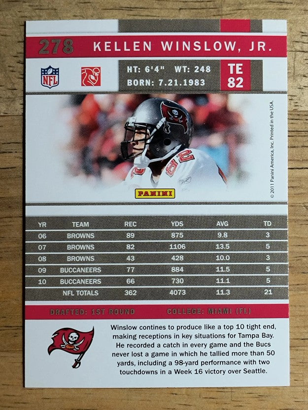 2011 Score #278 Kellen Winslow