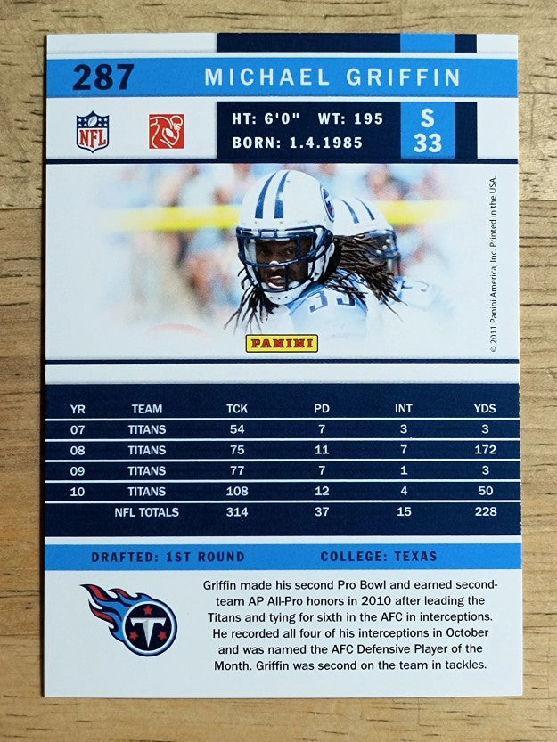 2011 Score #287 Michael Griffin