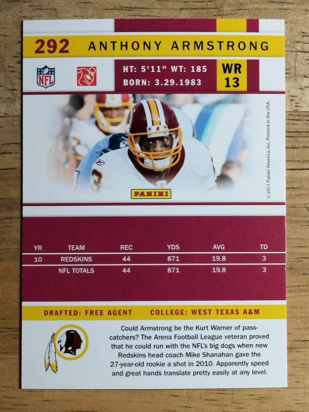 2011 Score #292 Anthony Armstrong