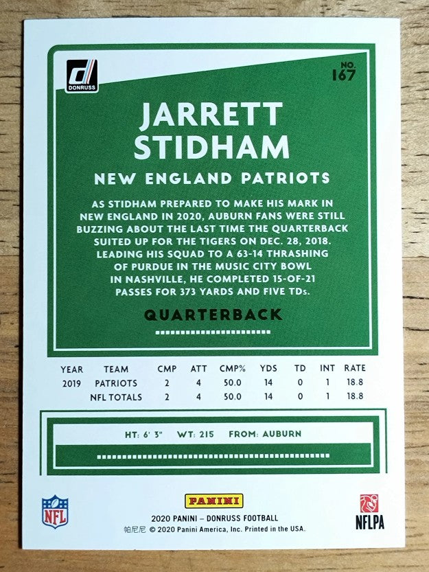 2020 Donruss #167A Jarrett Stidham