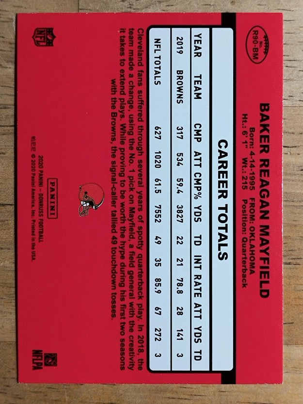 2020 Donruss Retro '90 #22 Baker Mayfield