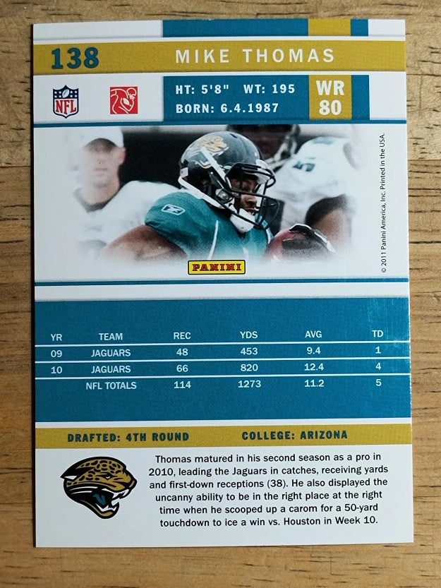 2011 Score Glossy #138 Mike Thomas