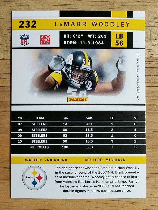 2011 Score Glossy #232 LaMarr Woodley