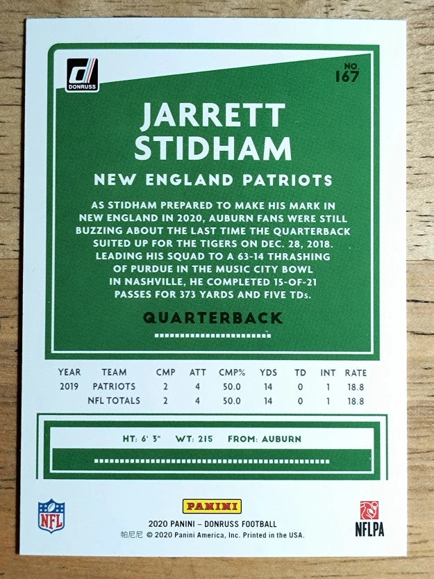 2020 Donruss #167A Jarrett Stidham