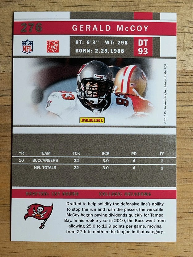 2011 Score Glossy #276 Gerald McCoy