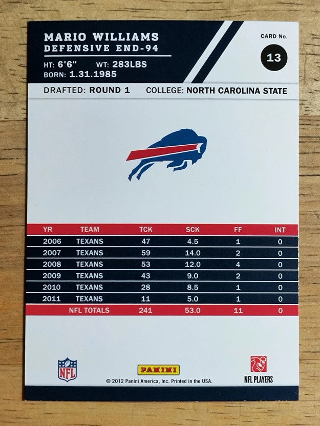 2012 Score #13 Mario Williams